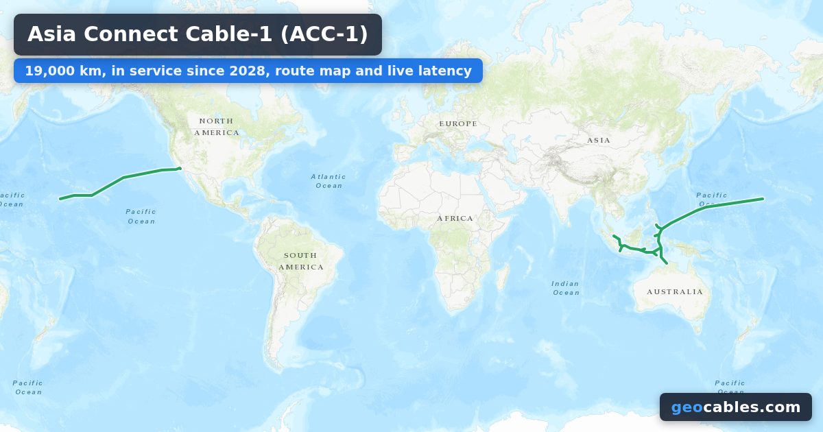 Asia Connect Cable-1 (ACC-1): latency up to 2.7× normal, 5 Sep 2026 ...