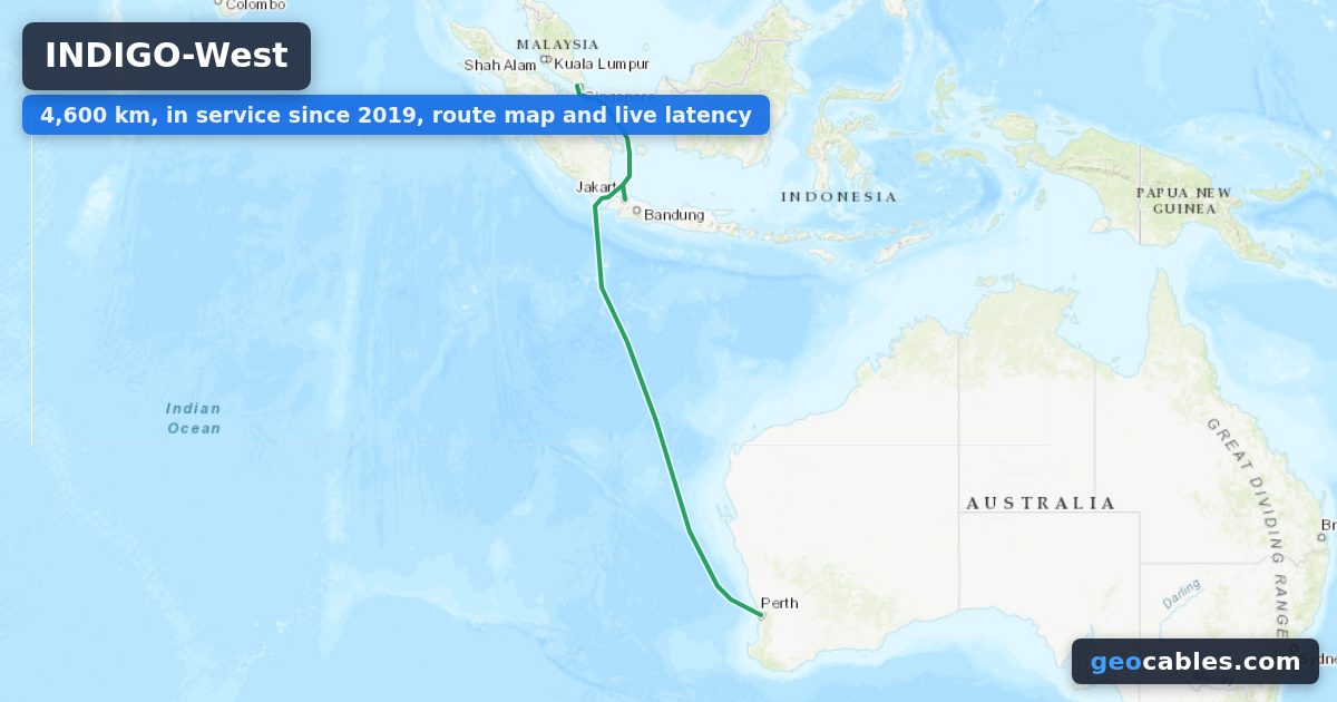 INDIGO-West cable: latency up to 2.7× normal, 5 Sep 2026 | GeoCables