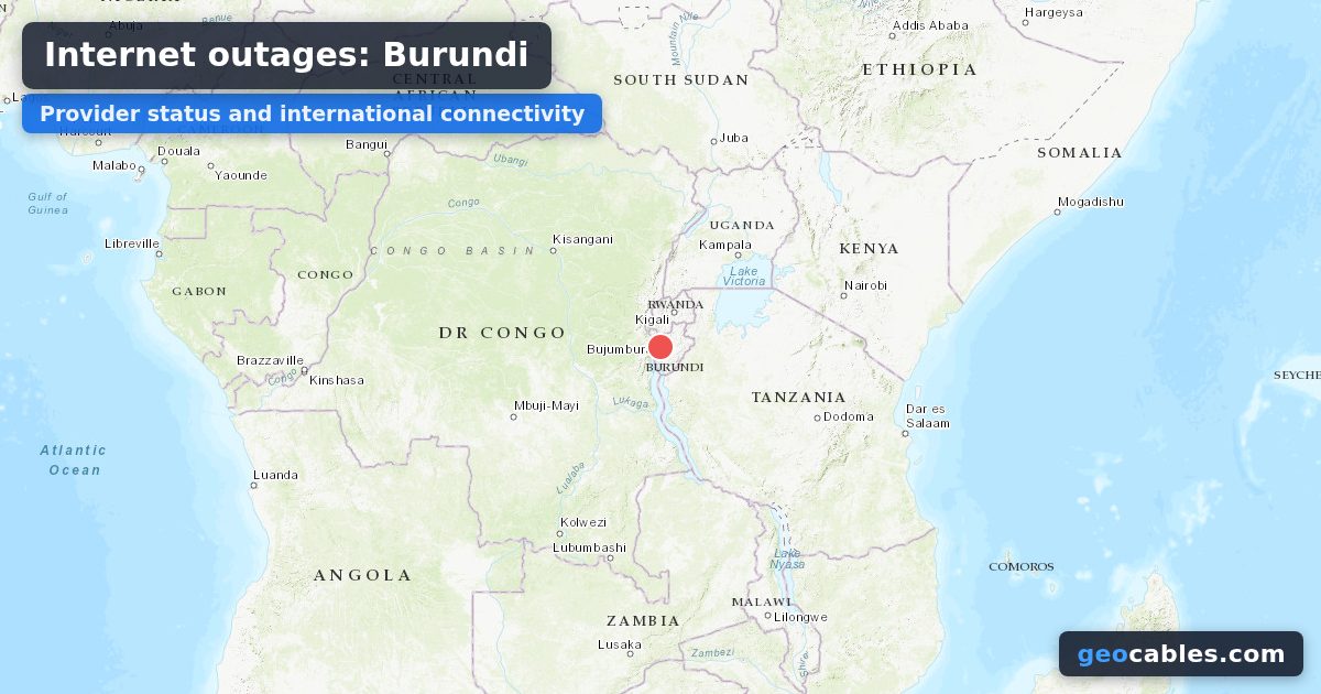 Internet outage in Burundi on 2 October 2026: Econet Leo, AS37586, CBINET