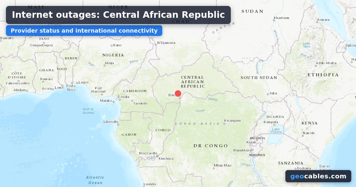 Internet outage in Central African Republic on 4 October 2026: Orange ...