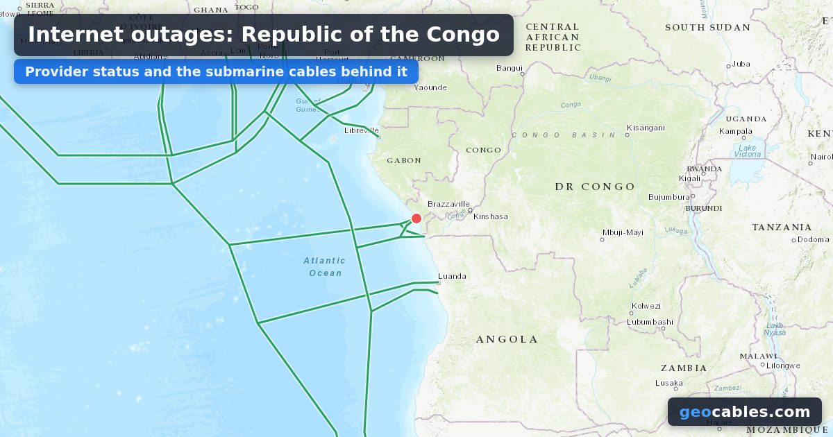 Internet outage in Congo - Brazzaville on 16 October 2026: Congo Telecom