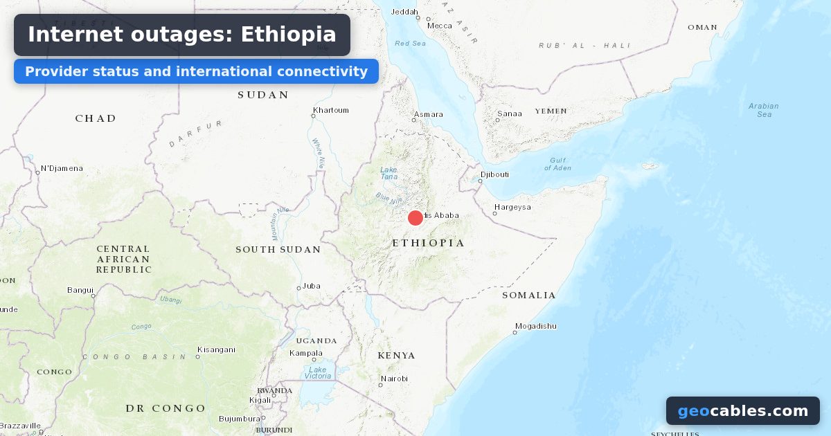 Internet outage in Ethiopia on 8 October 2026 | GeoCables