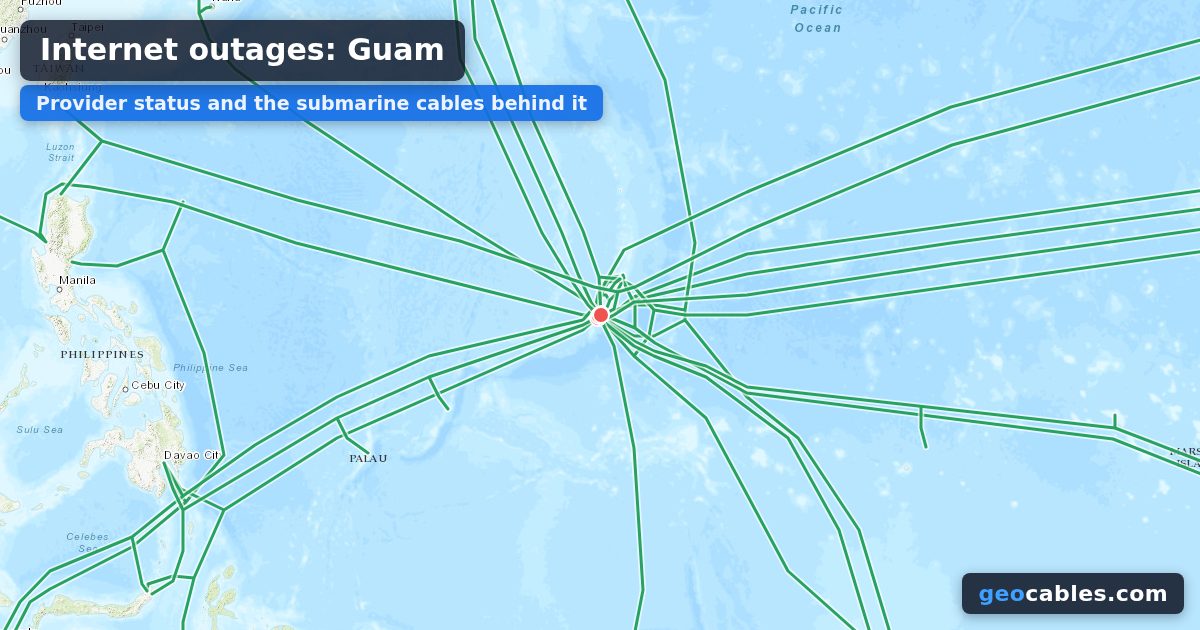 Internet outage in Guam on 17 October 2026: Guam Cablevision, Guamcell