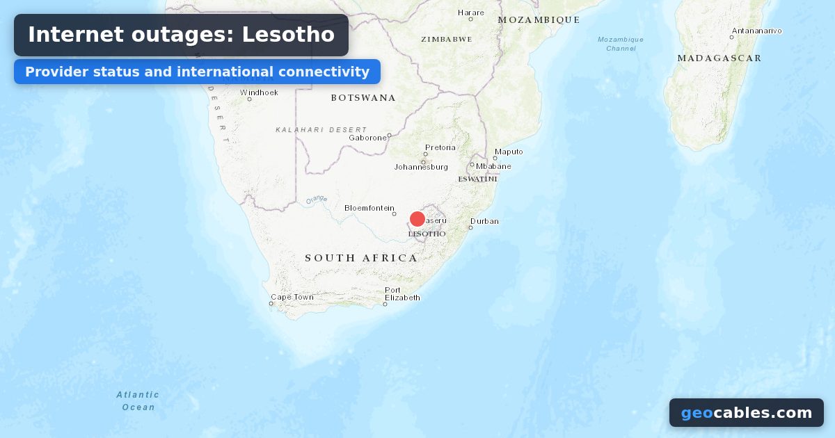 Internet outage in Lesotho on 10 October 2026: Econet Telecom Lesotho