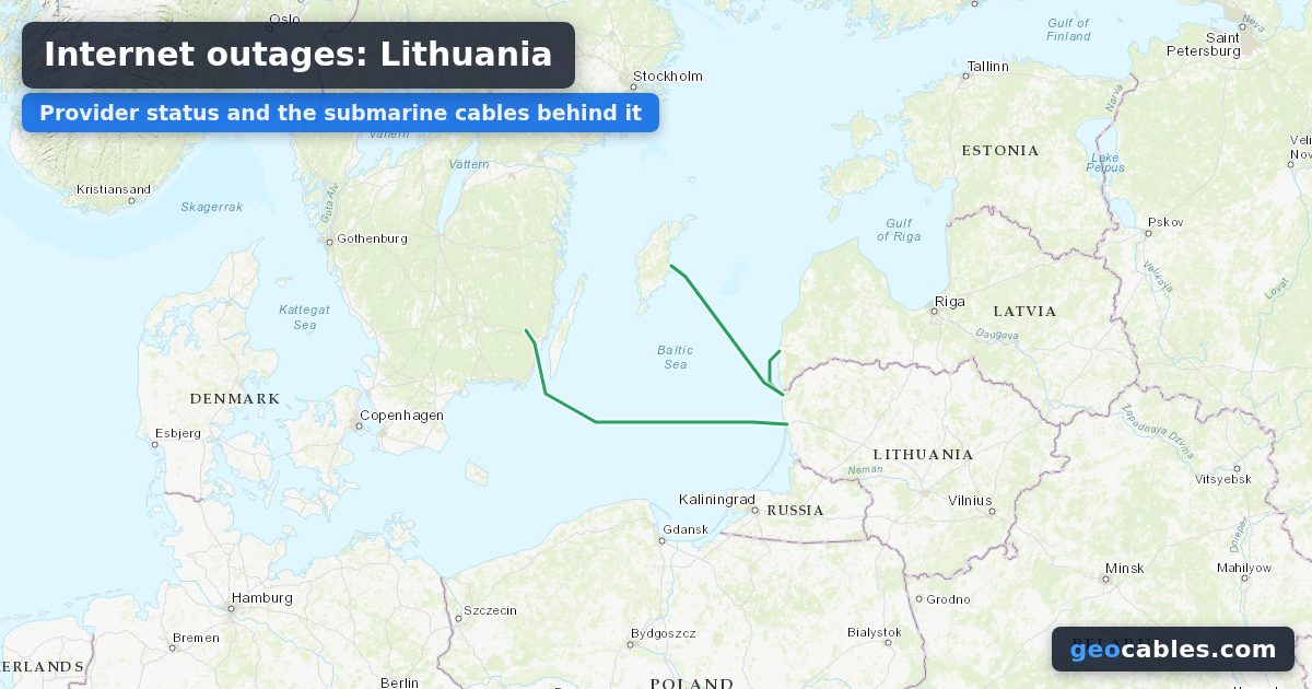 Internet Outages in Lithuania: Telia Lietuva, UAB Bite Lietuva