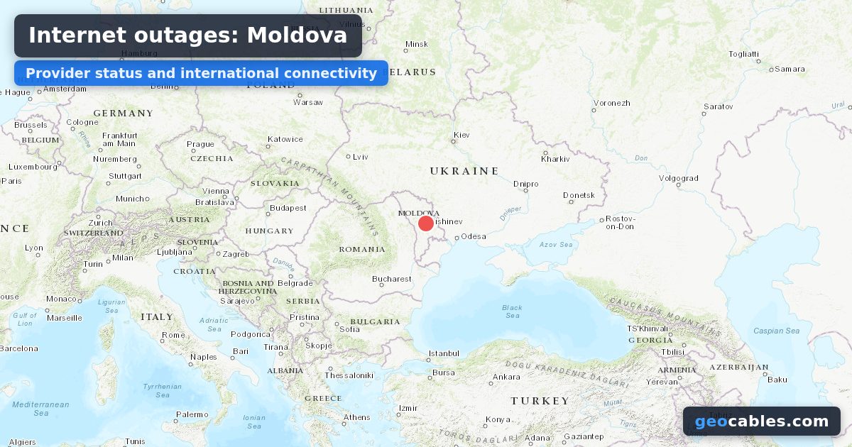 Internet Outages in Moldova: Moldtelecom, StarNet Solutii SRL