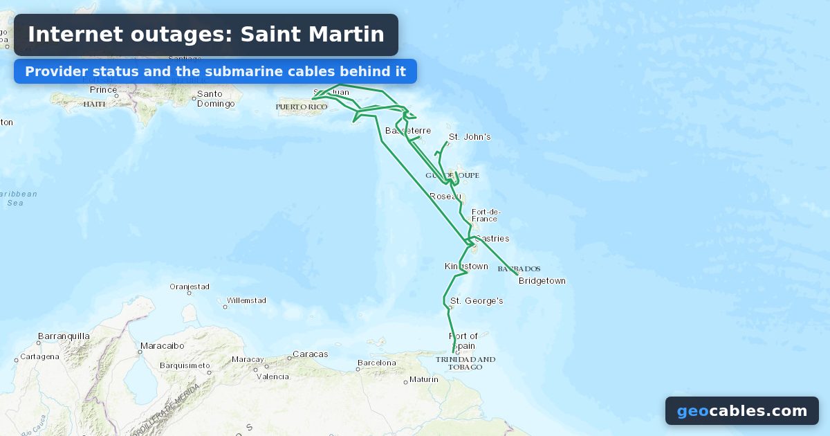 Internet outage in St. Martin on 8 October 2026: Dauphin Telecom