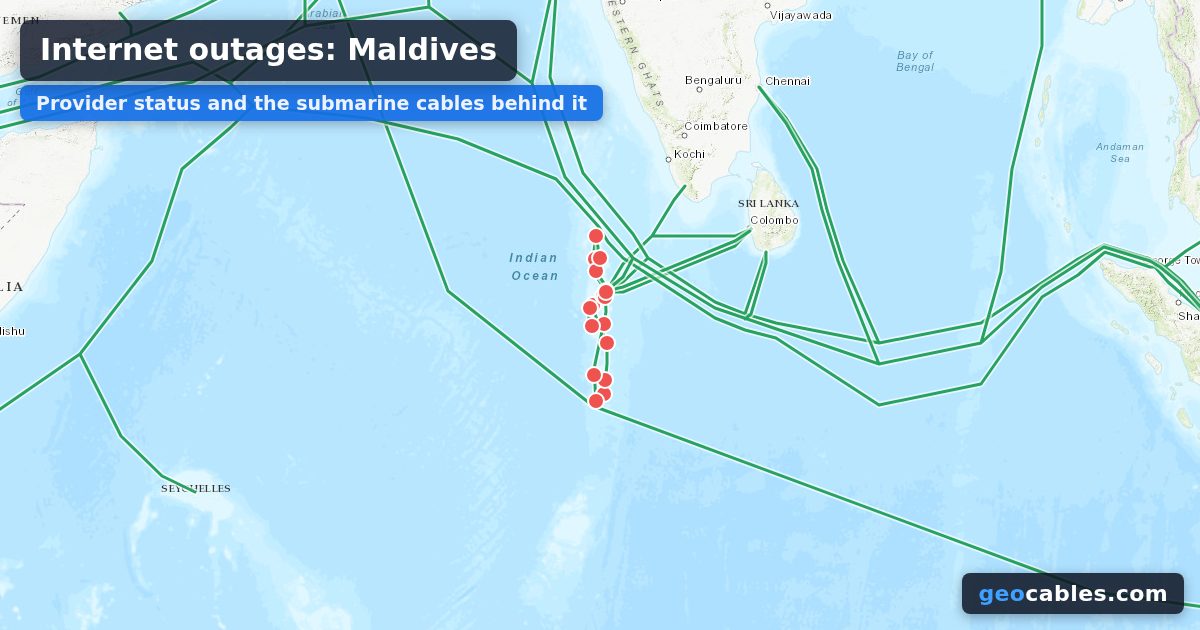 Internet Outages in Maldives: DHIVEHI RAAJJEYGE GULHUN | GeoCables