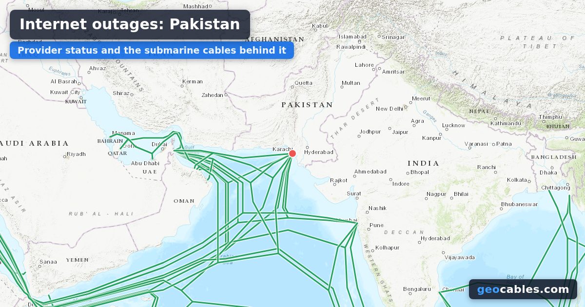 Internet outage in Pakistan on 25 September 2026: Cybernet, PTCL, Zong ...
