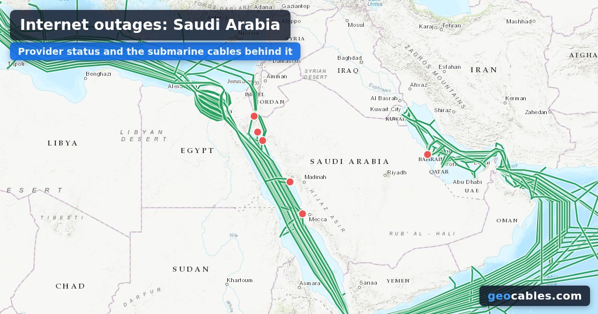 Internet Outages in Saudi Arabia: Saudi Telecom, Etihad Etisalat