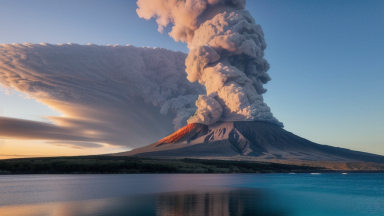 Volcanic eruption is on going for Krakatau in Indonesia