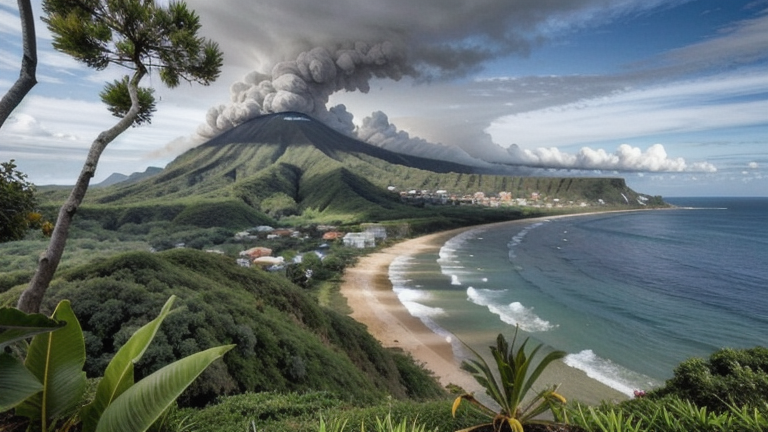 Volcanic eruption is on going for Kanlaon in Philippines