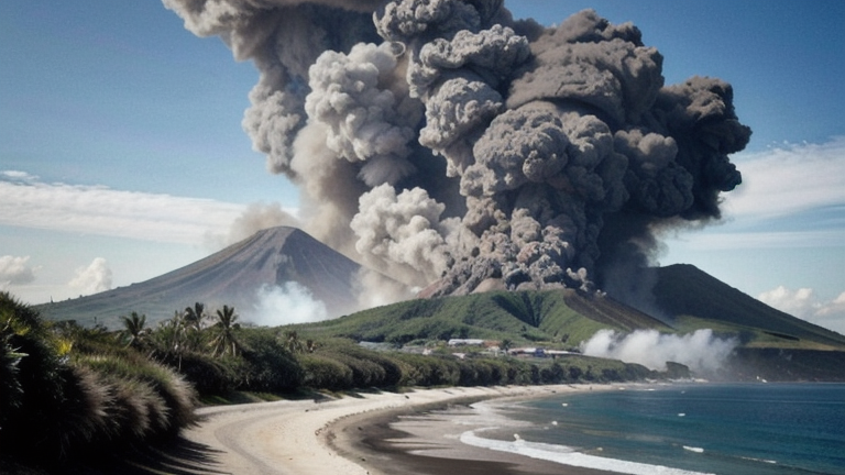 Volcanic eruption is on going for Mayon in Philippines